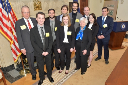 Students with Fed. Reserve Chair Janet Yellen