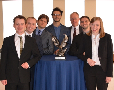 Students with College Fed. Challenge district trophy