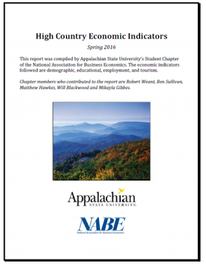 Front page of High Country Economic Indicators Final Report